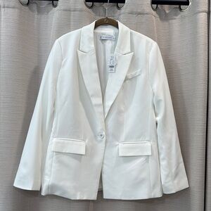 NWT New York & Company White Blazer Structured Formal